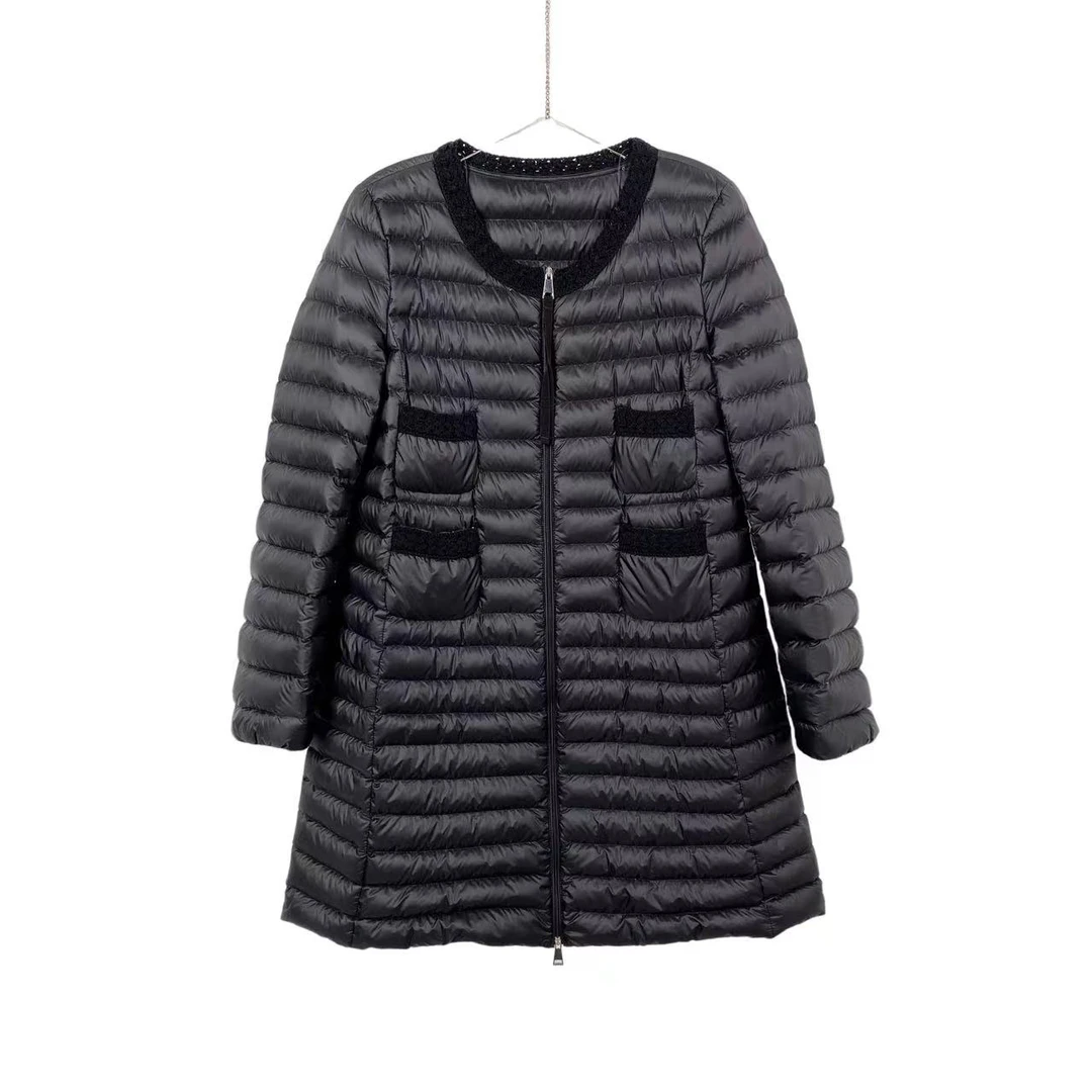 MONCLER aa0337 多口袋黑色长款羽绒服 2码 市场价10100 95新