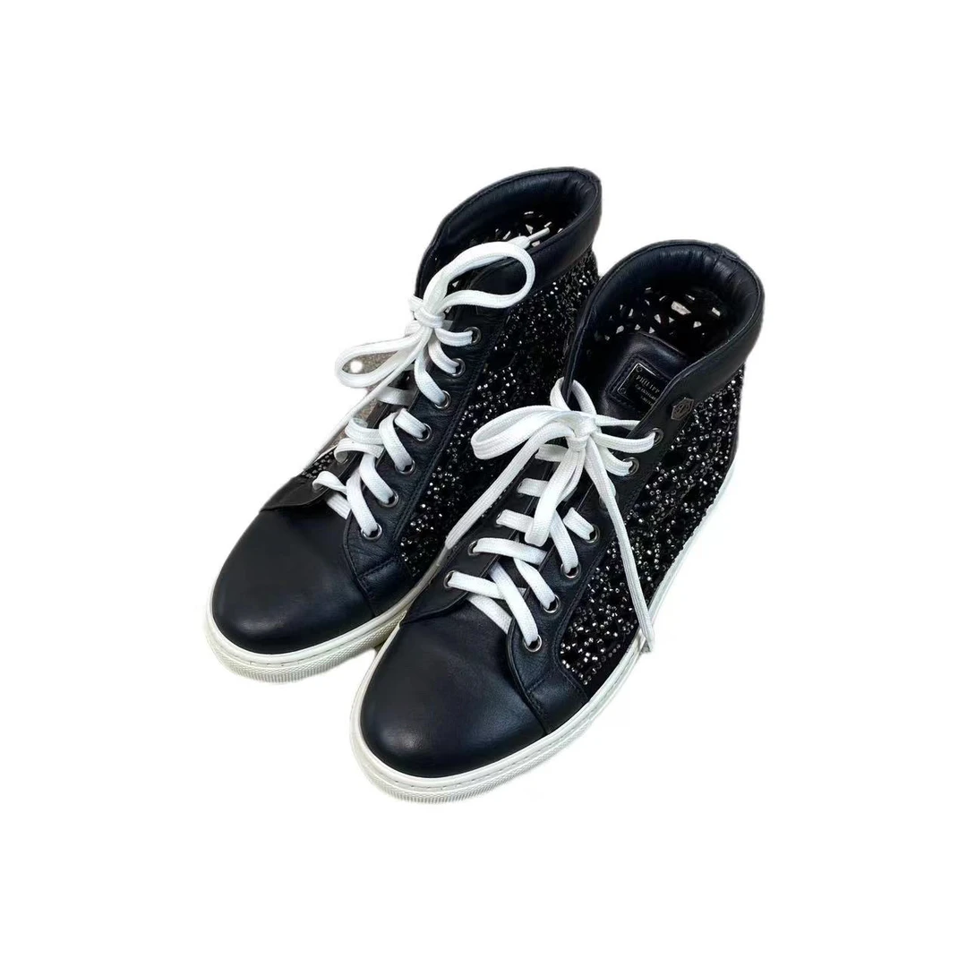 95新   9989 Philipp plein pp 镂空高帮板鞋 36码