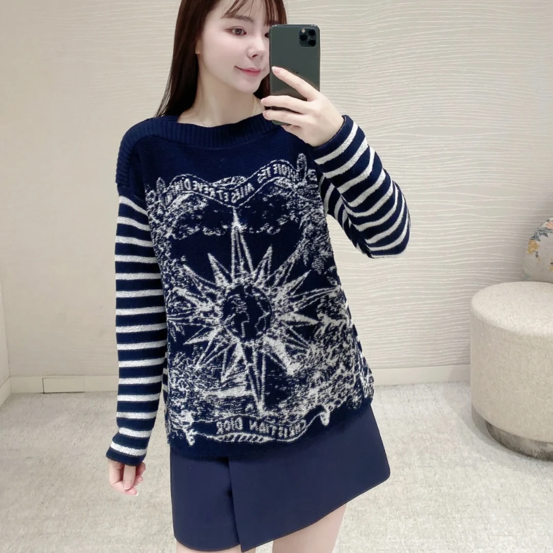 18408 Dior 迪奥 黑色logo毛衣 34码