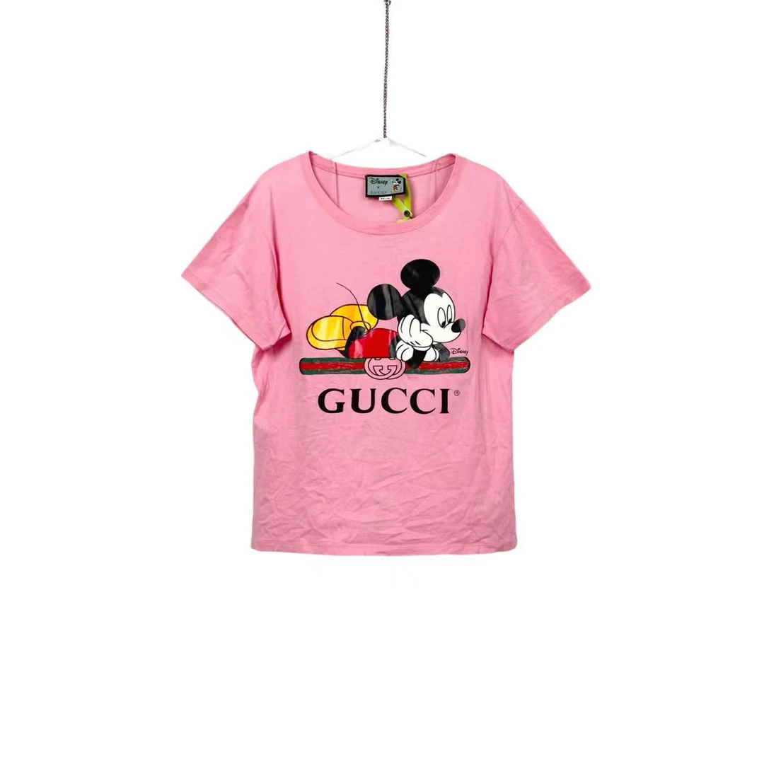GUCCI/古驰  lm0063  粉色米奇短袖 xs码