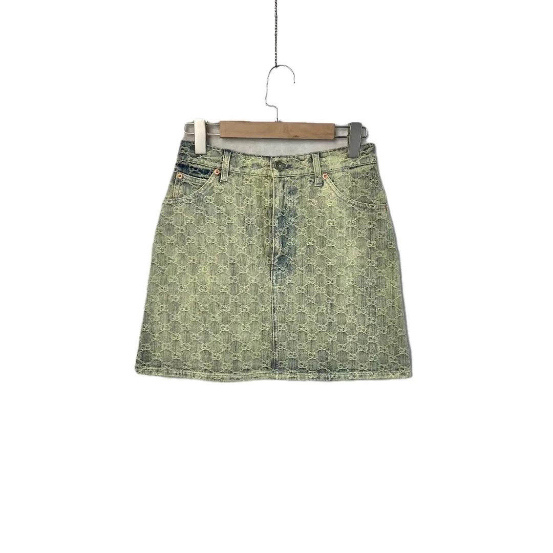 11654 Gucci 古驰 做旧老花满印短裙 38码 公价7500 无配件 95新