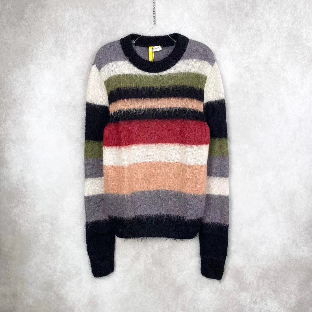 YSL/圣罗兰20689  条纹马海毛毛衣 m码