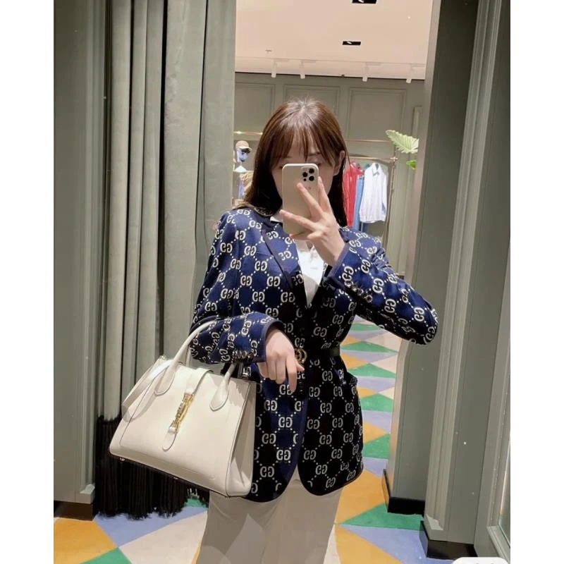 GUCCI/古驰 16907 老花满印西装 44码 市场价17800 95新