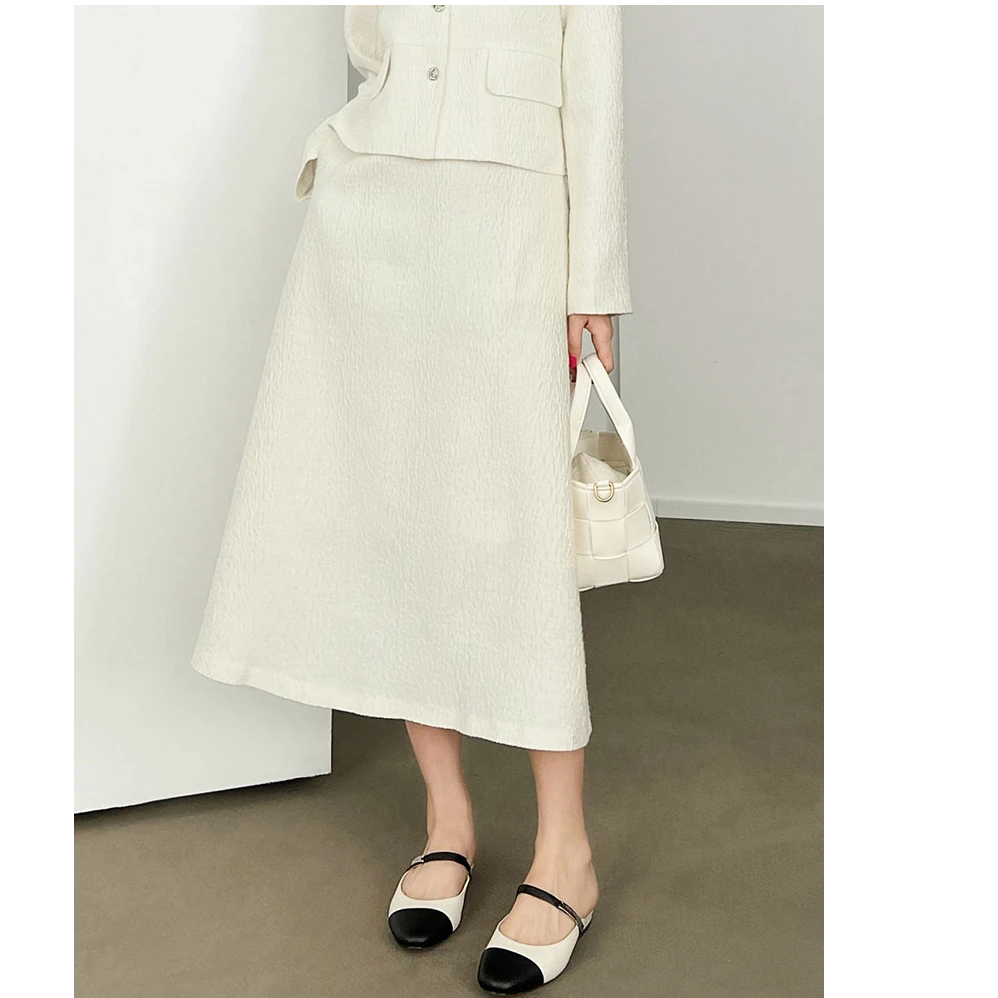 【特价捡漏】安妮公主半身裙 肌理感A字中长伞裙美洋MEIYANG