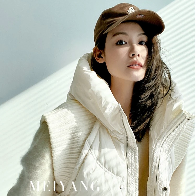 【品质好物】 夹心奶球鹅绒马甲 针织连帽无袖轻便羽绒服