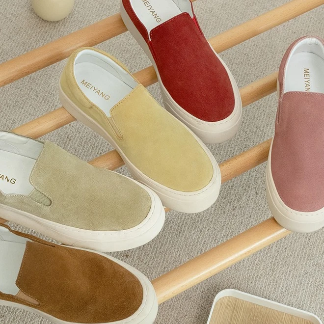 【特价捡漏】懒人休闲鞋一脚蹬平底松糕磨砂单鞋美洋MEIYANG