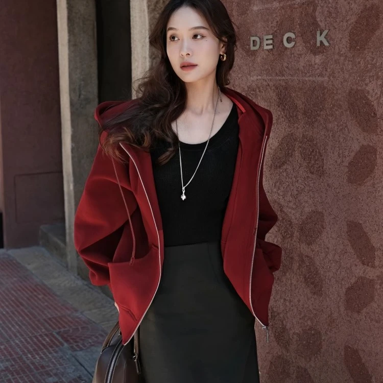 【秋冬优选】黑糖戚风卫衣防风蓄热锁温|仿羊绒毛呢外套美洋MEIYANG