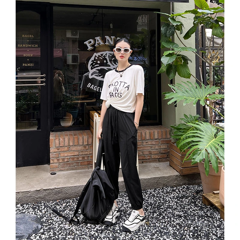 【品质优选】有氧假日速干裤 轻薄高腰哈伦九分束脚裤显瘦运动