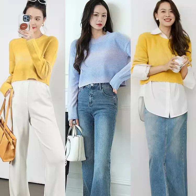 【特价捡漏】美洋MEIYANG渐变星河毛衣欧若风羊毛混纺欧若风穿搭