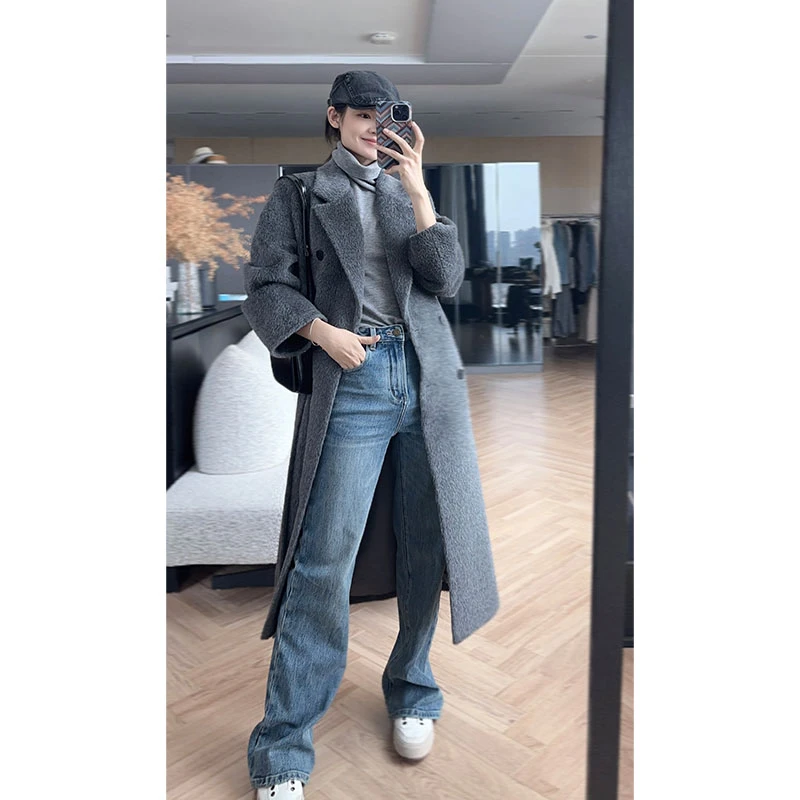 【秋冬优选】美洋MEIYANG 巴黎秀场气质牛仔裤直筒阔腿裤