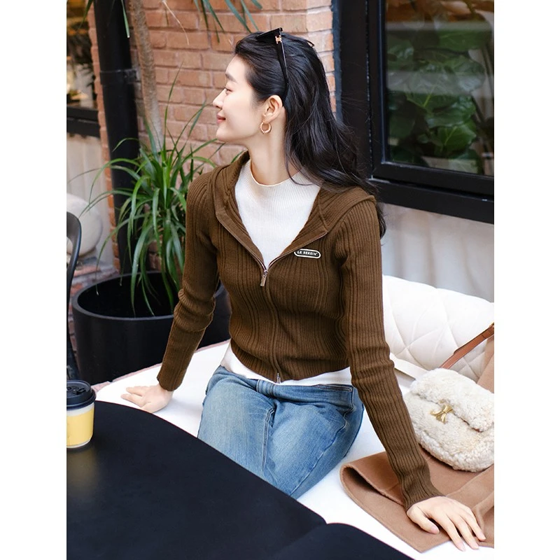 【特价捡漏】拉奇针织开衫 可机洗羊毛连帽内搭美洋MEIYANG