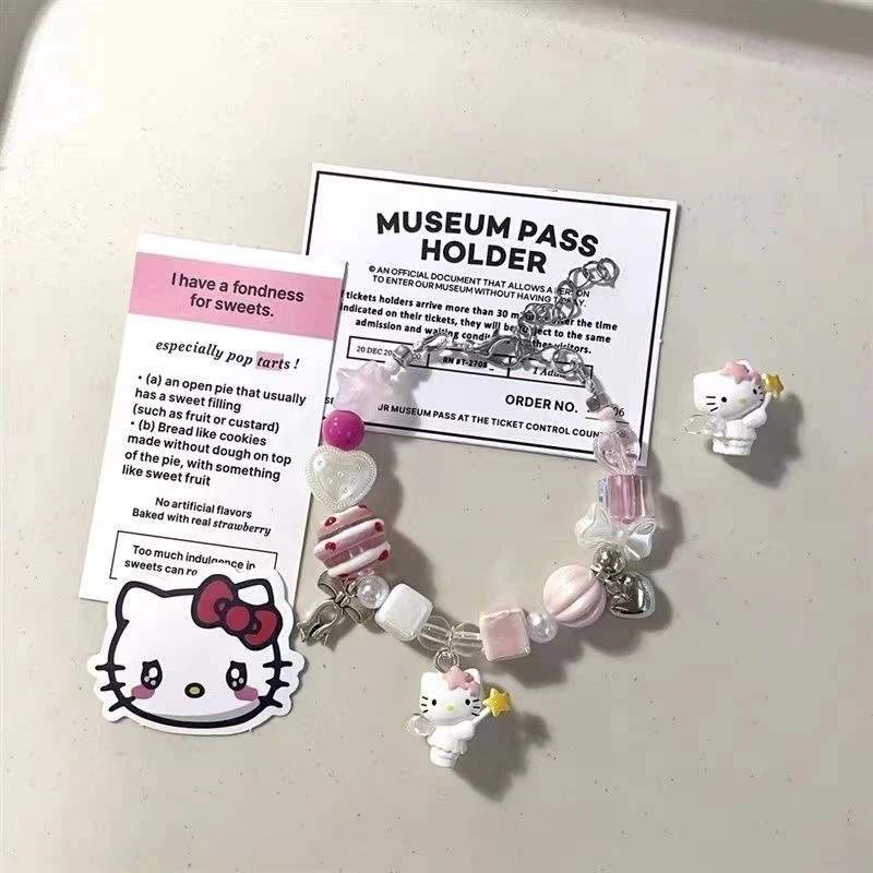 Hellokitty串珠手链小众DIY多巴胺少女心闺蜜手串动漫周边配饰