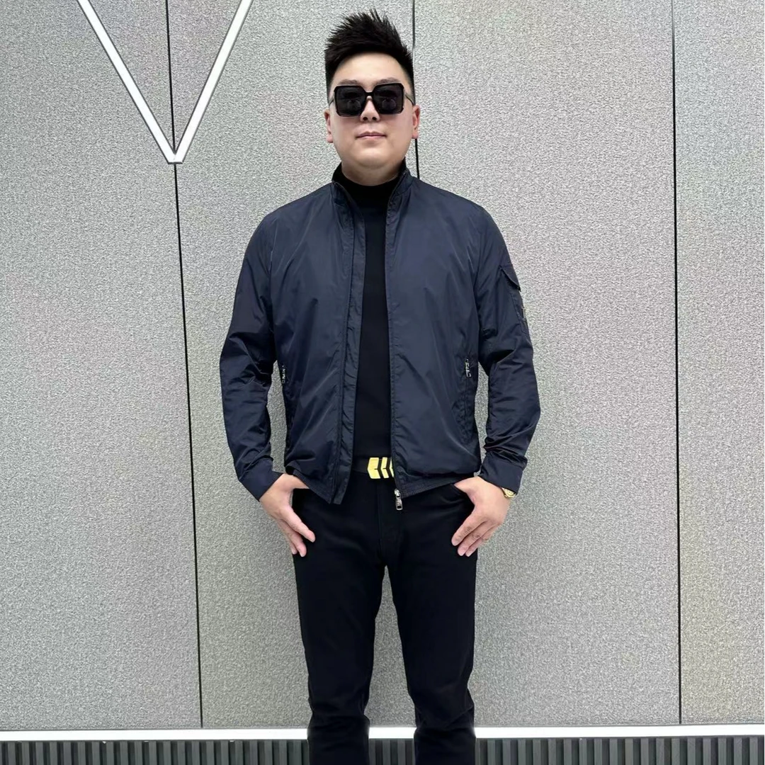 富玺·2024秋季百搭新款男款休闲轻奢男士欧货立领夹克