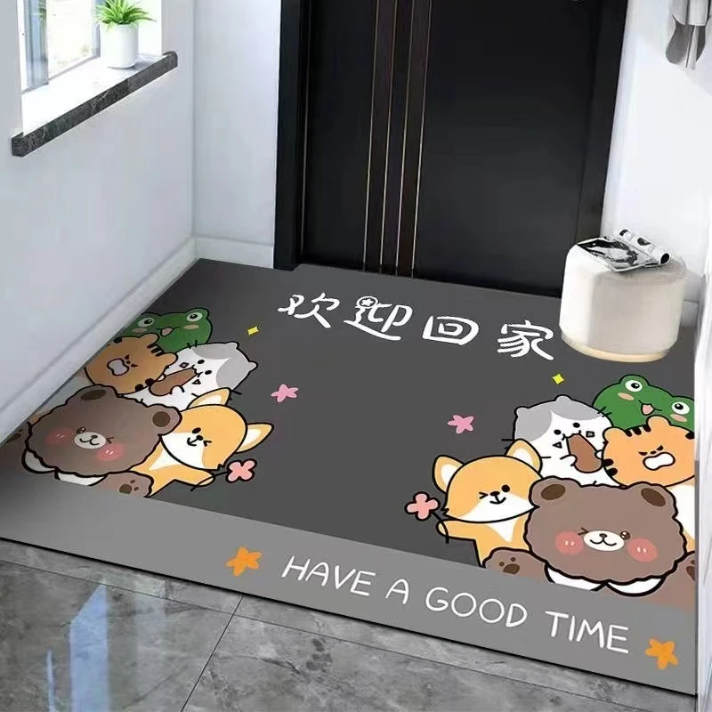 硅藻泥玄关入户门卫生间浴室吸水防滑垫洗手间可裁剪耐脏耐磨家用