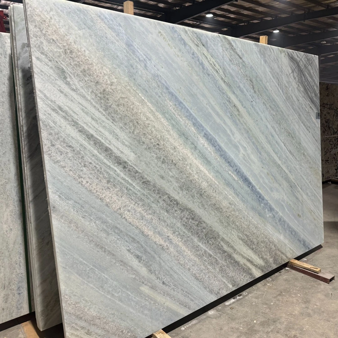 铭阳奢石【蓝水晶 】“加厚”天然奢石意式轻奢餐桌 客厅高档别墅