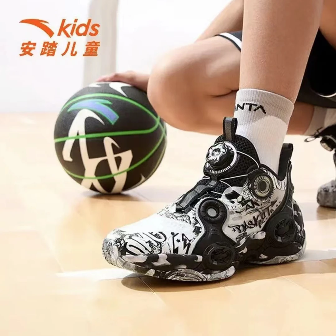 安踏儿童篮球鞋2025夏季新款女大童缓震耐磨舒适欧若动感风篮球鞋