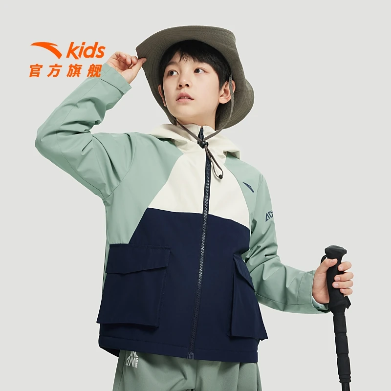 【叠叠乐】安踏儿童大童三防摇粒绒外套春季保暖厚A72436605