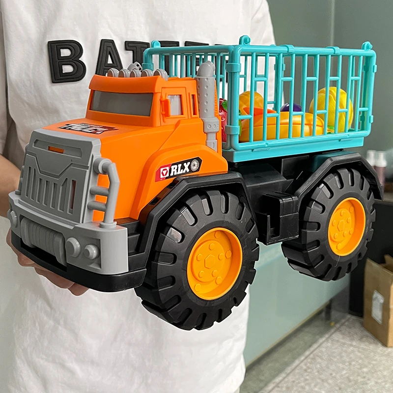 超大号滑行果蔬运输车水果切切乐仿真模型儿童早教益智男孩玩具