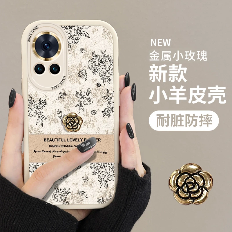 适用华为nova12pro手机壳网红新款女山茶花ultra活力版nove12外壳