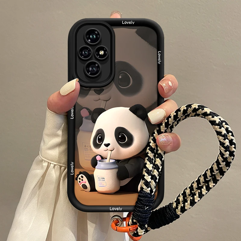 适用华为荣耀200新款手机壳高级感挂绳全包honor防摔卡通200pro的