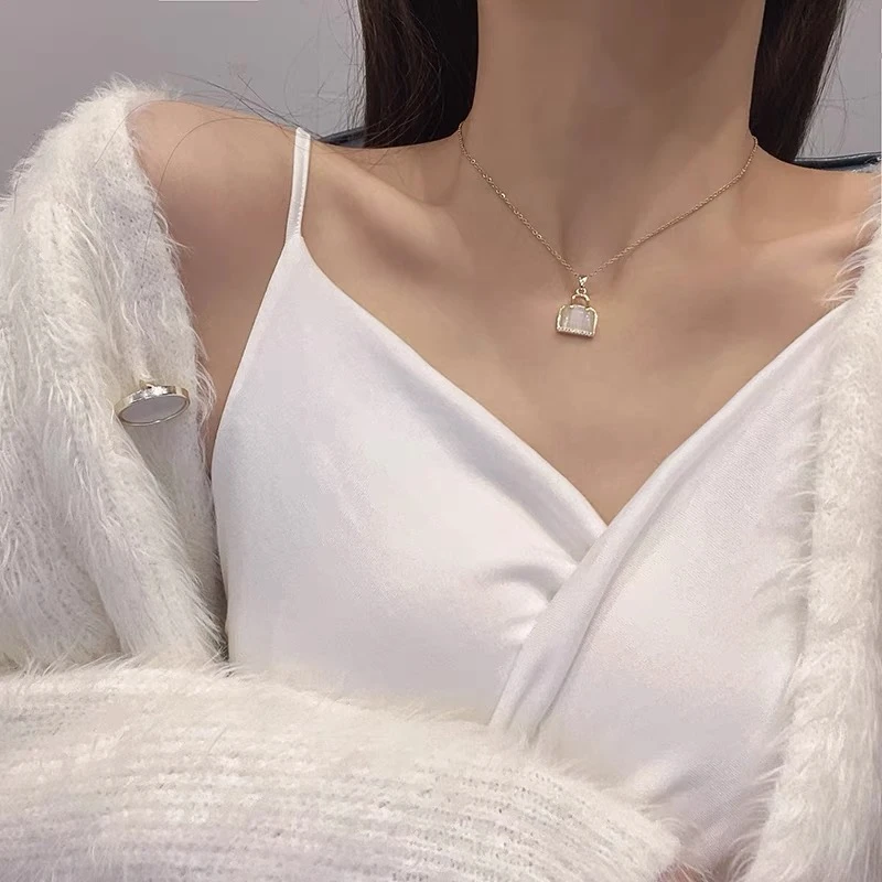 钛钢项链 【K87】香包项链百搭时尚素款经典气质吊坠简约