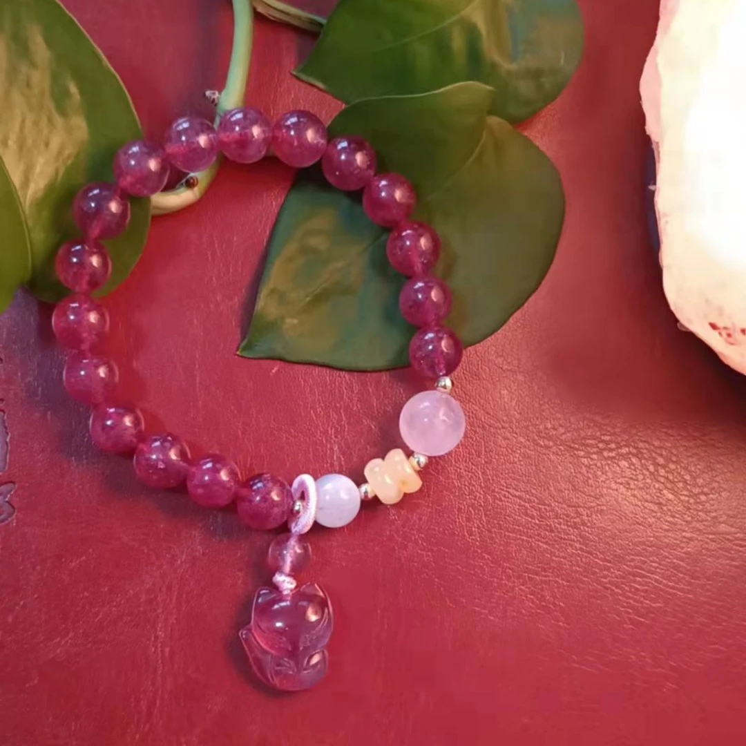 玻璃摆件九尾转运珠链摆件手工复古怀旧