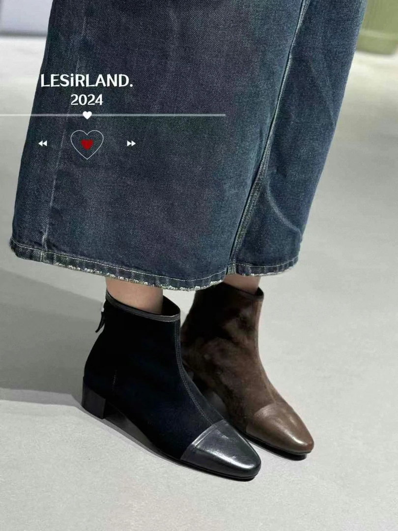 【欧货】欧洲站小香风瘦瘦靴女秋冬新款粗跟弹力袜子靴尖头中筒马