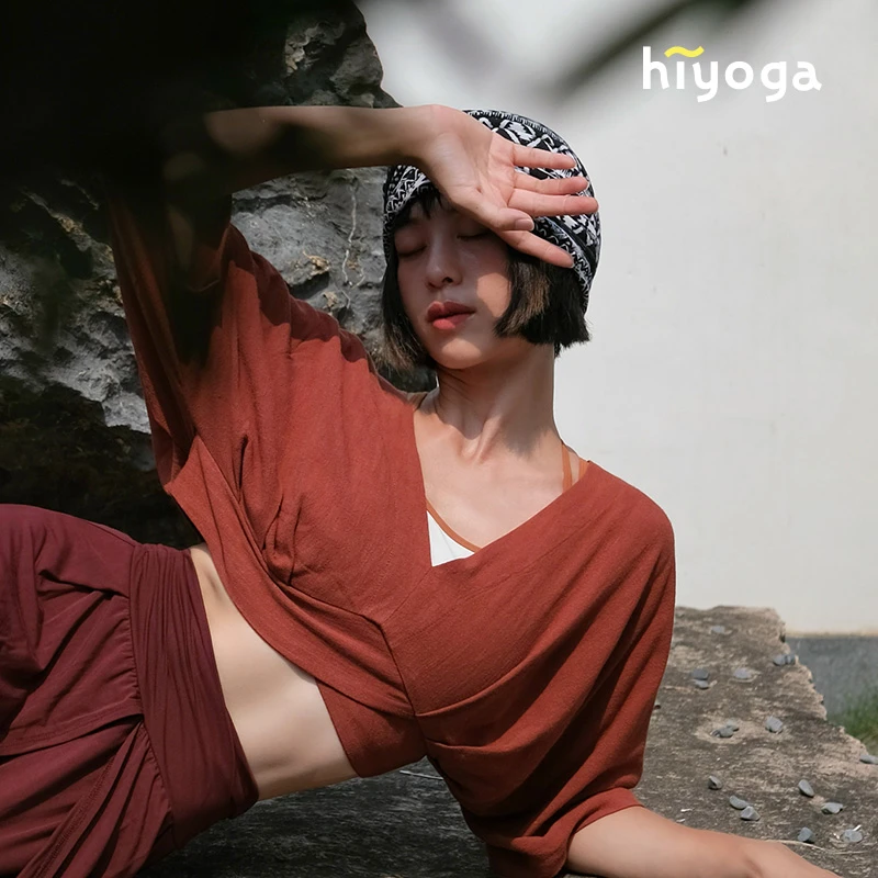 【直播】hiyoga扶光瑜伽罩衫棉麻瑜伽上衣外套搭开衫内观流瑜伽服