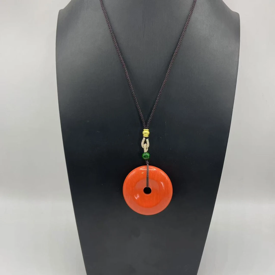 7号H92杉红色平安扣