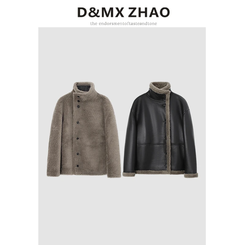 D&MX 北欧风美利奴绵羊毛双面短外套P006高个子系列