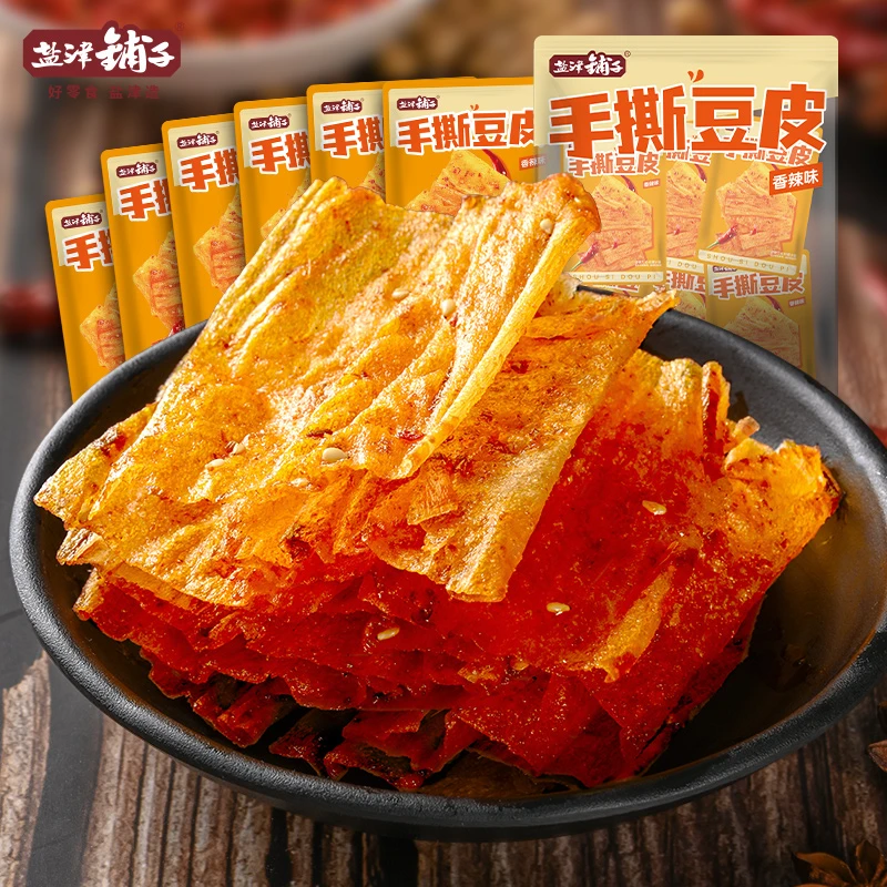 【粉丝福利】盐津铺子手撕豆皮辣条麻辣味辣片零食小吃休闲解馋