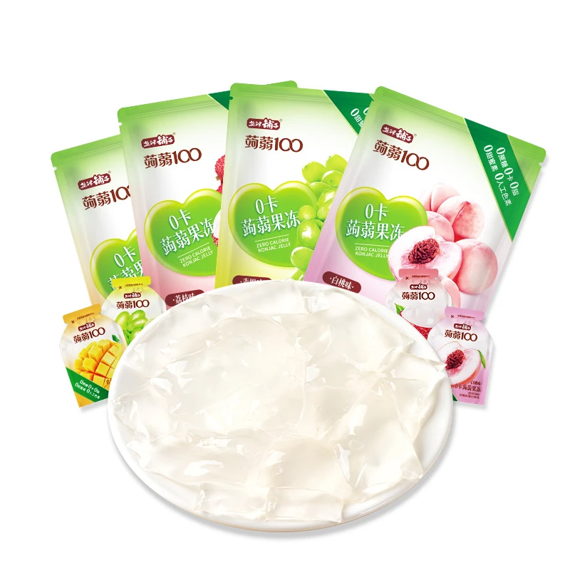 0卡0蔗糖0脂肪0色素盐津铺子蒟蒻果冻低110包*袋