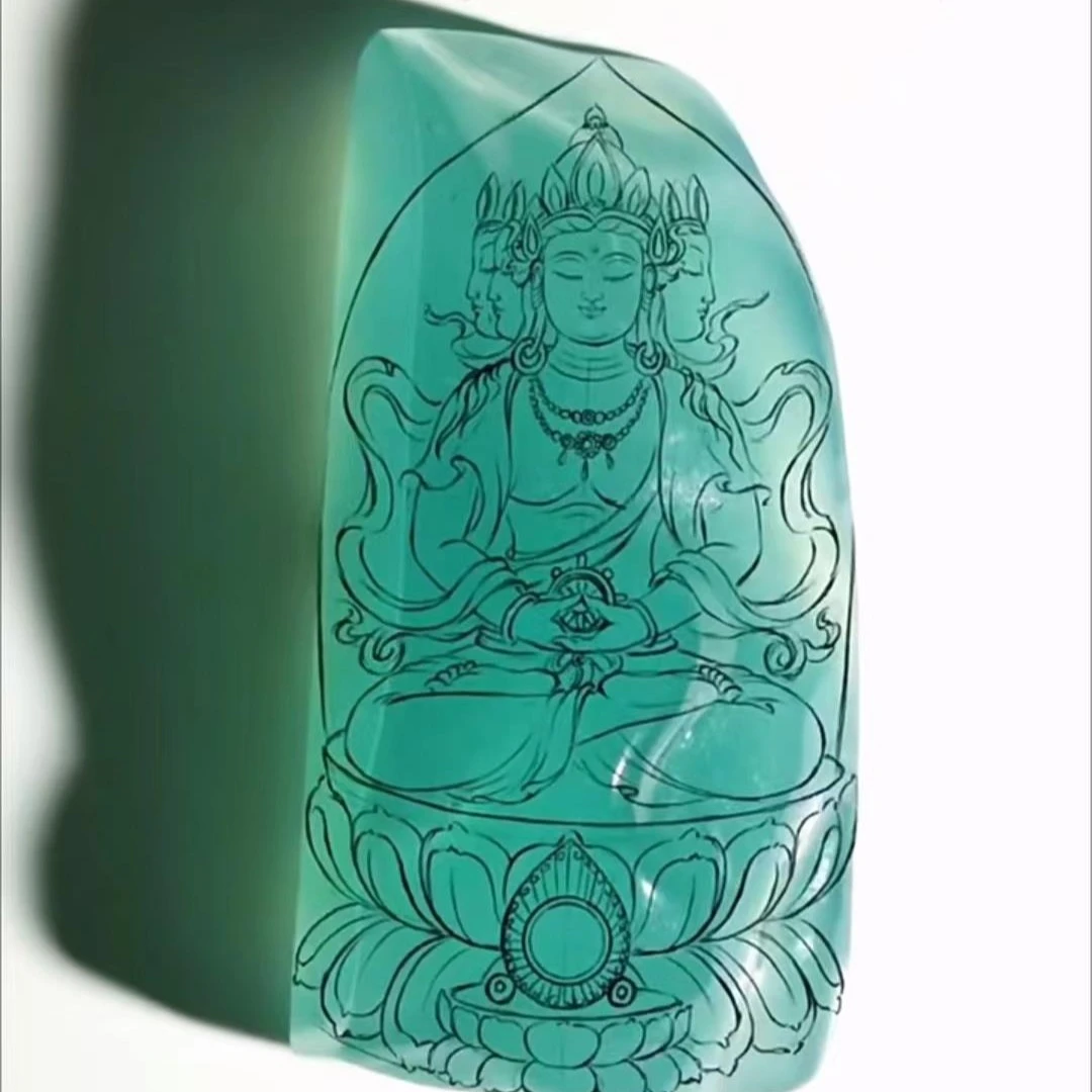 雨生珠宝-翡翠挂件定制水滴小平安扣加工费（勿 私 拍）