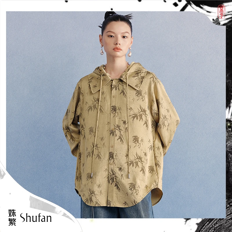 姝繁 花色外套配：帽子 SDWFA1W702