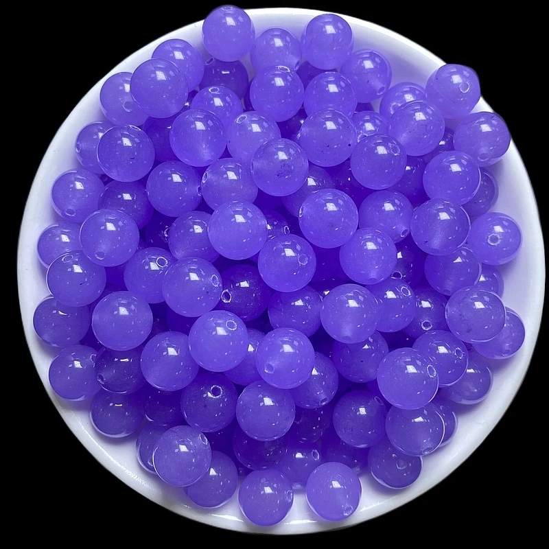 散珠天然茄紫 10mm 20颗(赠弹力绳)C010