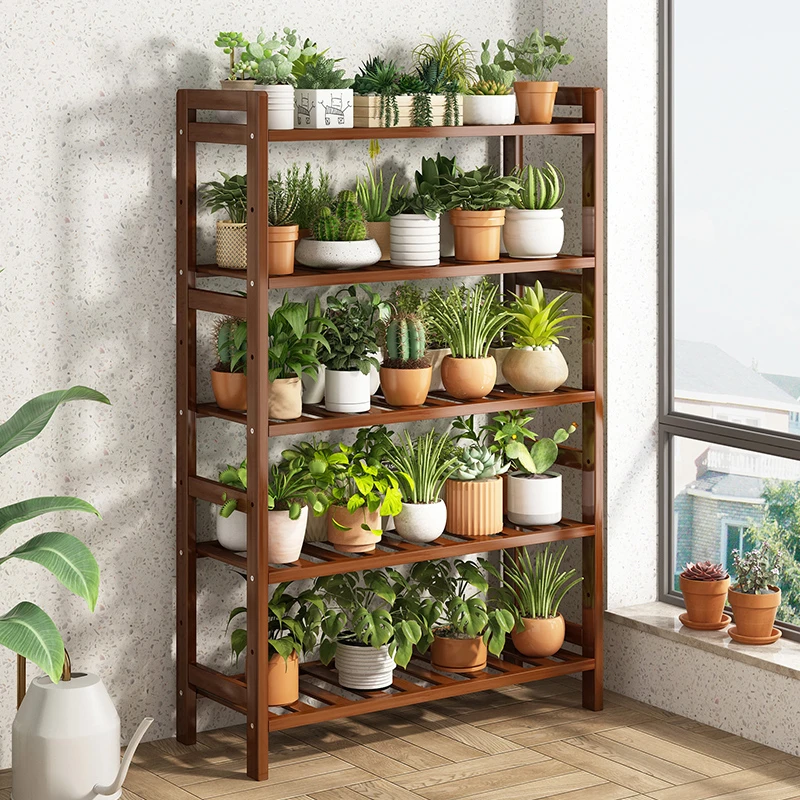 花架置物架大型客厅落地式室内家用2024新款花架子阳台置物架