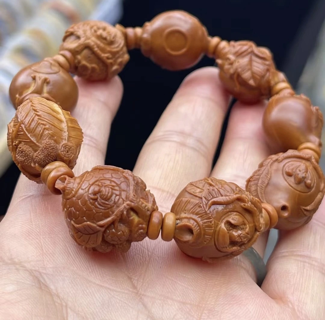 橄榄核雕 橄榄核手串 把把壶