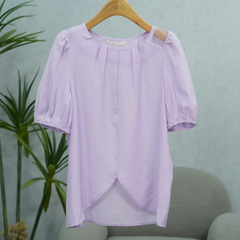 咏系列   Y610   女装时尚撤柜休闲上衣小衫紫色B3131005