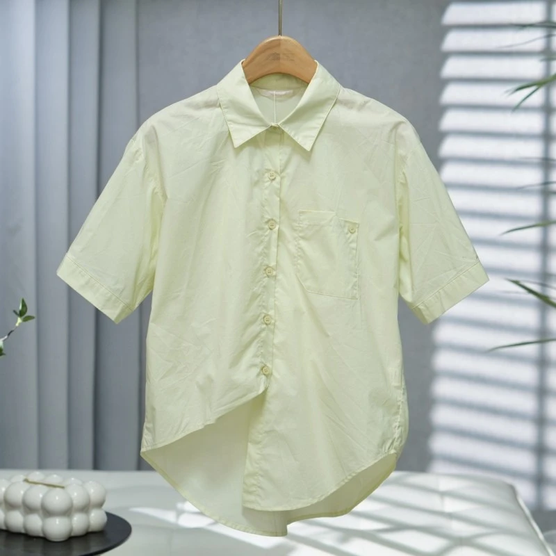 咏系列  Y674   女装时尚撤柜短袖衬衫缤纷绿B3032904