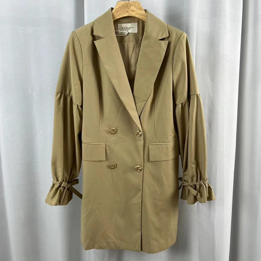 枺系列   WZ689-1   女装简约时尚风衣连衣裙卡其4131004