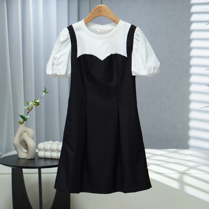 咏系列   E506   女装时尚撤柜连衣裙黑色B3151604（瑕疵泛黄）