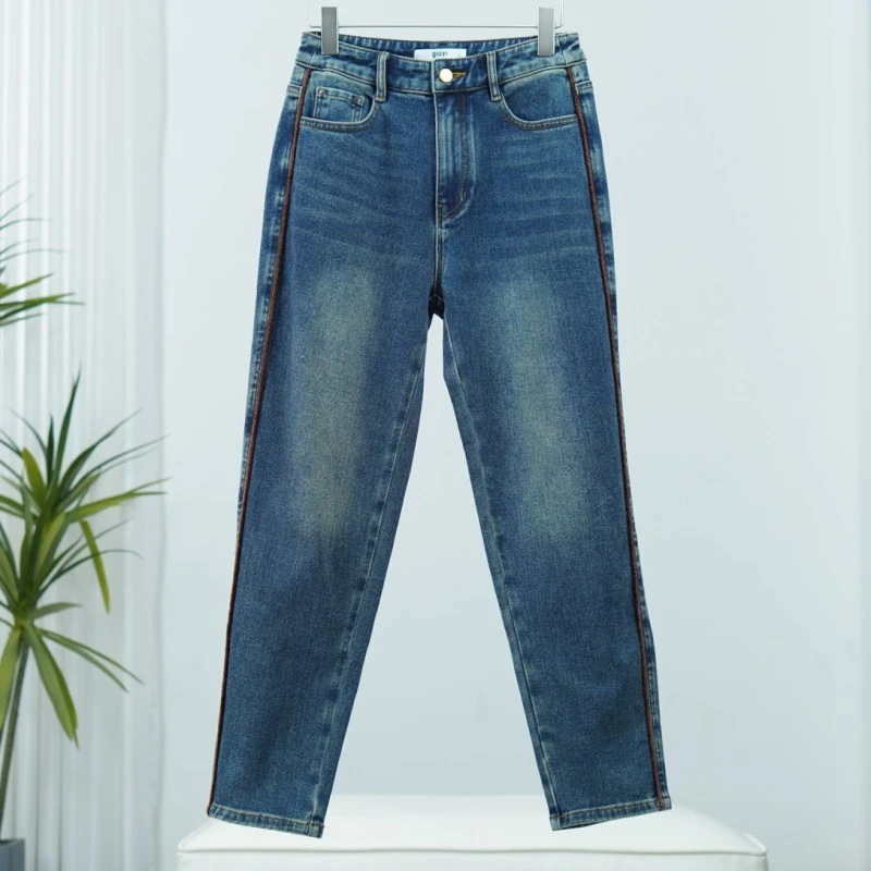 秋系列  Z1120  女装时尚撤柜牛仔长裤牛仔兰3531607