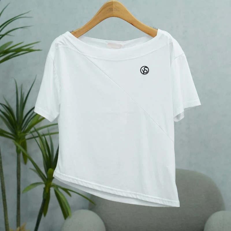 咏系列  Y630   女装时尚撤柜上衣T恤衫米白B3092105