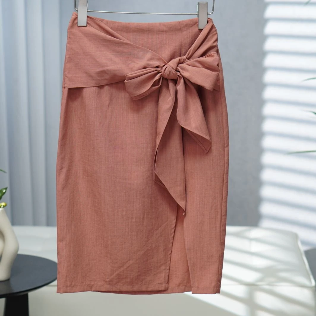 同伊系列   WY703    女装简约时尚春夏半身裙灰粉B92138