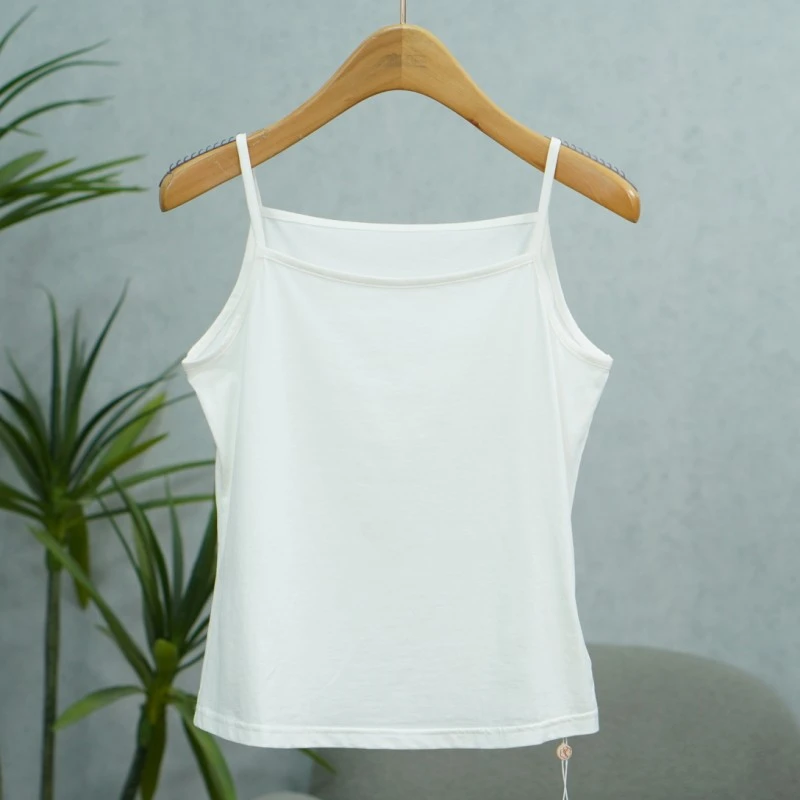 咏系列  Y601   女装时尚撤柜上衣吊带背心米白JD99003