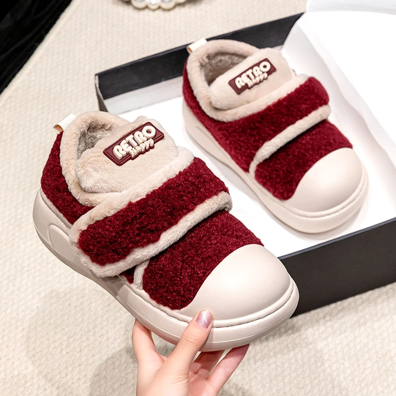趣艺家外穿时尚款防寒蓄热保暖女款棉鞋冬季家居防滑软厚底QY