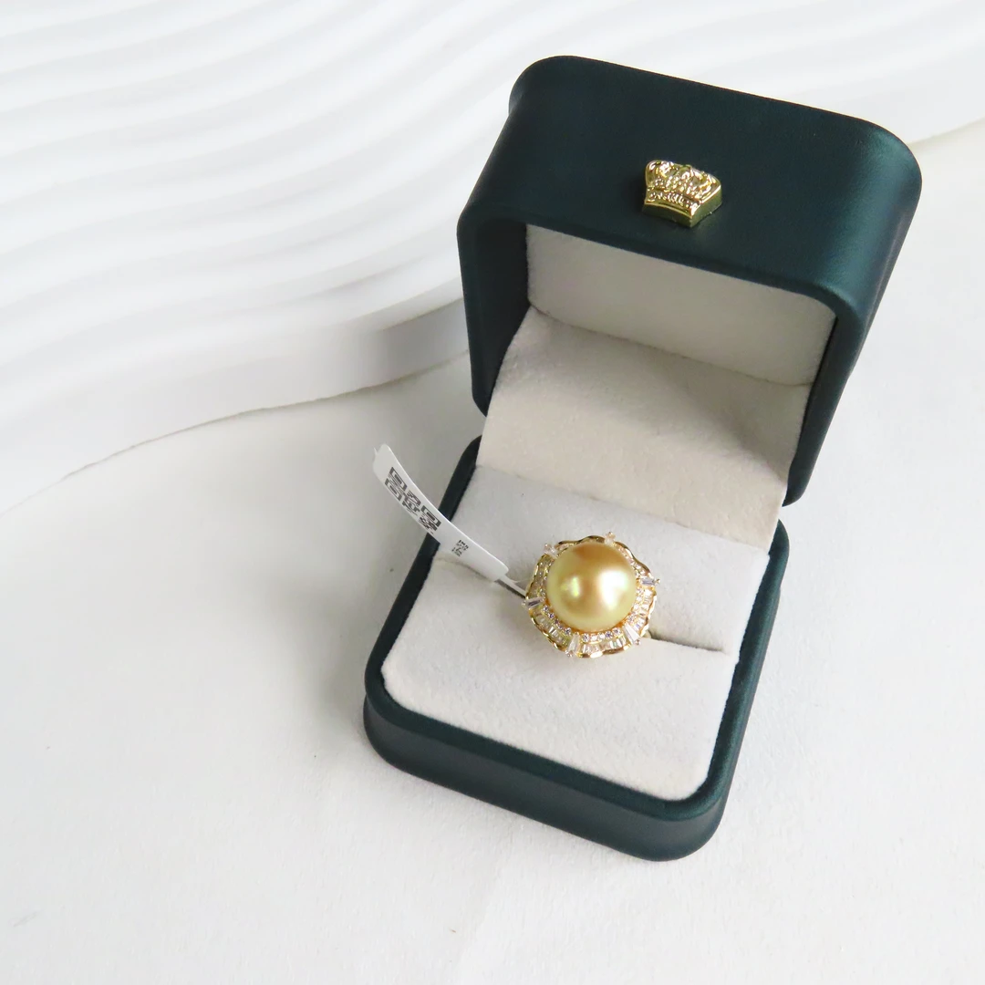 【珍珠公主专属】S925海水珍珠八方来财戒指12-13MM