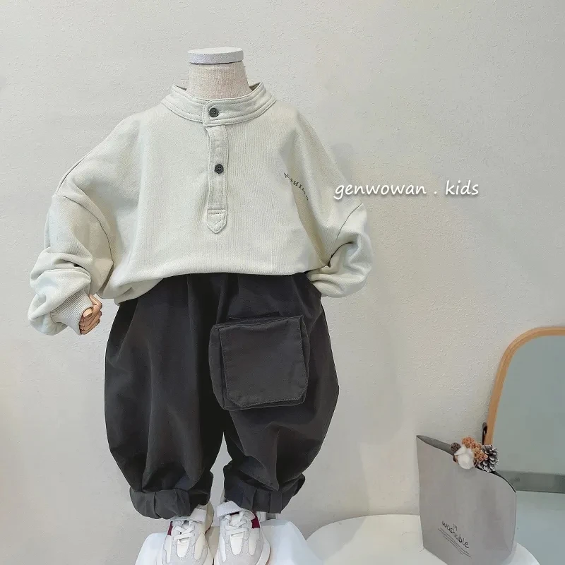 男童套装春秋季2025新款儿童宝宝宽松休闲两件套洋气男孩时髦衣服