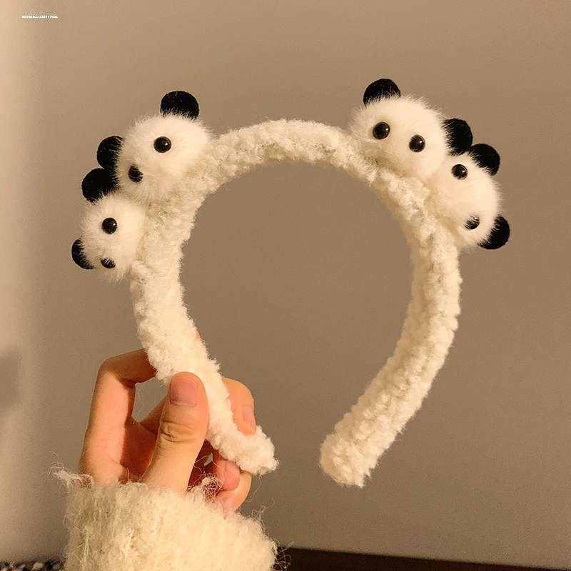 韩系甜美卡通毛绒小熊发箍外出百搭洗脸头箍甜美少女元气秋冬发饰