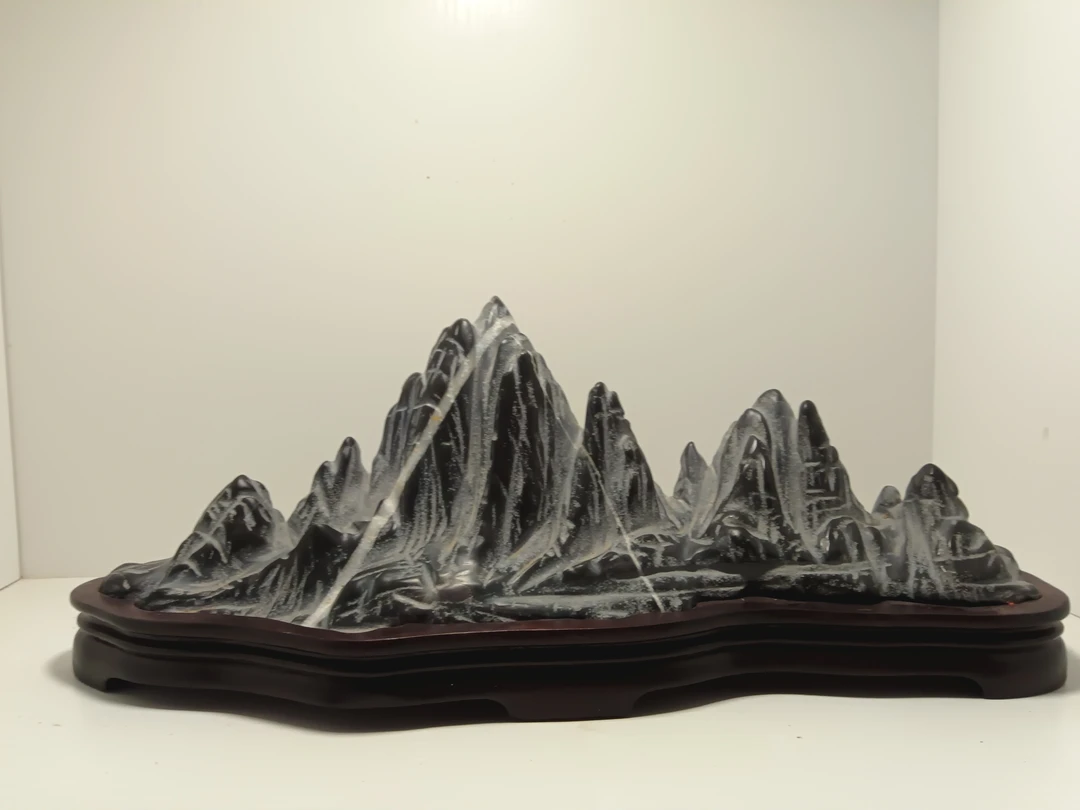 灵璧奇石摆件家居客厅玄关博古架摆件